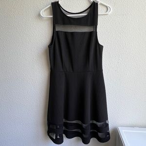 Monteau Black Mesh Dress Size L
